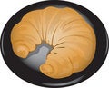 Free Croissant On A Plate Stock Photography - 2434032