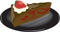 Free Black Forest Cake On A Plate Stock Images - 2434064