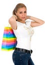 Free Girl With Shopping Bags Royalty Free Stock Photos - 2436208