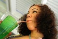 Free Curly Lemonade Girl Royalty Free Stock Photography - 2441407
