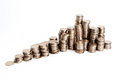 Free Increasing Pyramid Of Coins Royalty Free Stock Image - 2451446