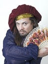 Free Man With Color Fan Stock Photos - 2455283