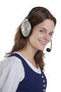 Free Young Woman With Head Set Stock Image - 2467691