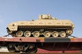 Free Military Tank On Railcar Stock Image - 2469191