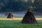 Free Three Haystacks In The Filed E Royalty Free Stock Images - 2472679