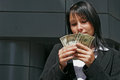 Free Portrait Of Woman With Dollars Royalty Free Stock Photo - 2502505