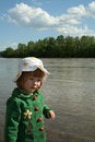 Free The Girl Ashore Of River Royalty Free Stock Image - 2507976
