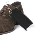 Free Black Label On Man S Brown Suede Shoes Royalty Free Stock Photo - 25211035