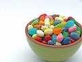 Free Jelly Beans In Mini Green Bowl Stock Photo - 2531760