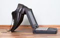 Free Shoes Near Laptop Royalty Free Stock Photos - 2534298