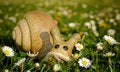 Free Toy Snail In Meadow With Daisi Royalty Free Stock Images - 2535029
