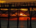 Free Sunset Gleaming Through Pier Royalty Free Stock Photos - 2542118