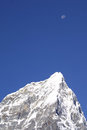 Free Himalaya Summit And Moon Royalty Free Stock Photography - 2545437