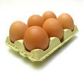 Free Half Dozen Of Eggs Royalty Free Stock Photo - 2563045