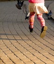 Free Girl Playind With Dove Stock Photo - 2571270