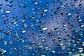 Free Water Droplets In Blue Surface Stock Image - 2601651