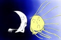 Free Angry Sun Vs Angry Moon Stock Photos - 2602533