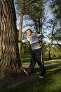 Free Man Outdoors Stretching Stock Images - 2607424