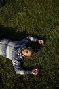 Free Man Lying On A Lawn Royalty Free Stock Image - 2607626