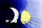Free Angry Sun Vs Angry Moon Stock Photos - 2602533