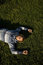 Free Man Lying On A Lawn Royalty Free Stock Image - 2607626