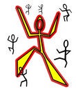 Free Happy Dancing Stick Figures Stock Image - 2623431