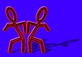 Free Happy Dancing Stick Figures Royalty Free Stock Photos - 2623468