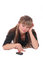 Free Dissatisfied Woman And Mobile Royalty Free Stock Images - 2624589