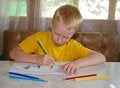Free Young Boy Drawing Royalty Free Stock Photography - 26226477