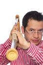Free Portrait With Crutch Royalty Free Stock Images - 2645639