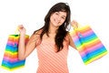 Free Girl With Shopping Bags Royalty Free Stock Image - 2653106