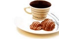 Free Coffee With Chocolate Cookies Royalty Free Stock Photo - 2663535