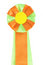 Free Green-orange Ribbon Rosette Stock Photos - 2688123
