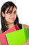 Free Female Student With Notebooks Stock Image - 2709821