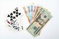 Free Money Playing Cards Royalty Free Stock Image - 2710846