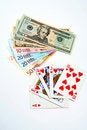 Free Money Playing Cards Royalty Free Stock Photo - 2710935