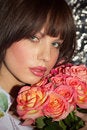 Free The Girl And Roses Royalty Free Stock Images - 2713509