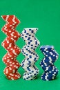Free Three Stacks Of Poker Chips Stock Images - 2724644