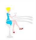 Free Girl In A Bar Stock Image - 2746011