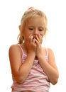 Free Young Girl Looks Downwards Royalty Free Stock Photos - 2775078