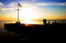 Free Coastal Silhouette At Sunset Stock Images - 2776554