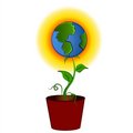 Free Earth As Flower In Pot Clipart Royalty Free Stock Photos - 2794718