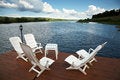 Free Five White Armchairs Stock Photos - 2796783