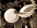 Free Old Plate And Sauce-bot Stock Photo - 289570