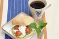 Free Breakfast Bun And Coffee Stock Photo - 2819960