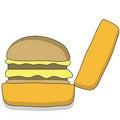 Free Cartoon Beefburger Stock Photography - 2833032