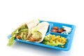 Free Blue Plate With Mexican Food Stock Image - 2841541