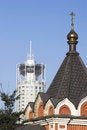 Free Church With Modern Building Royalty Free Stock Photos - 2845658