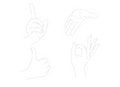Free Draw About Hand Posing Royalty Free Stock Images - 2849549