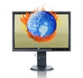 Free LCD Monitor And Global Warming Royalty Free Stock Photos - 2865588